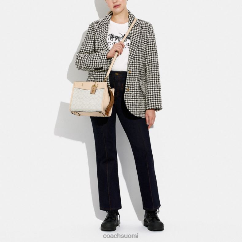 Coach naiset rogue 25 tunnustekstiili jacquard b4/liitu norsunluu multi VF6B679