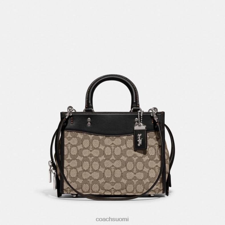 Coach naiset rogue 25 tunnustekstiili jacquard lh/kaakaomusta VF6B676