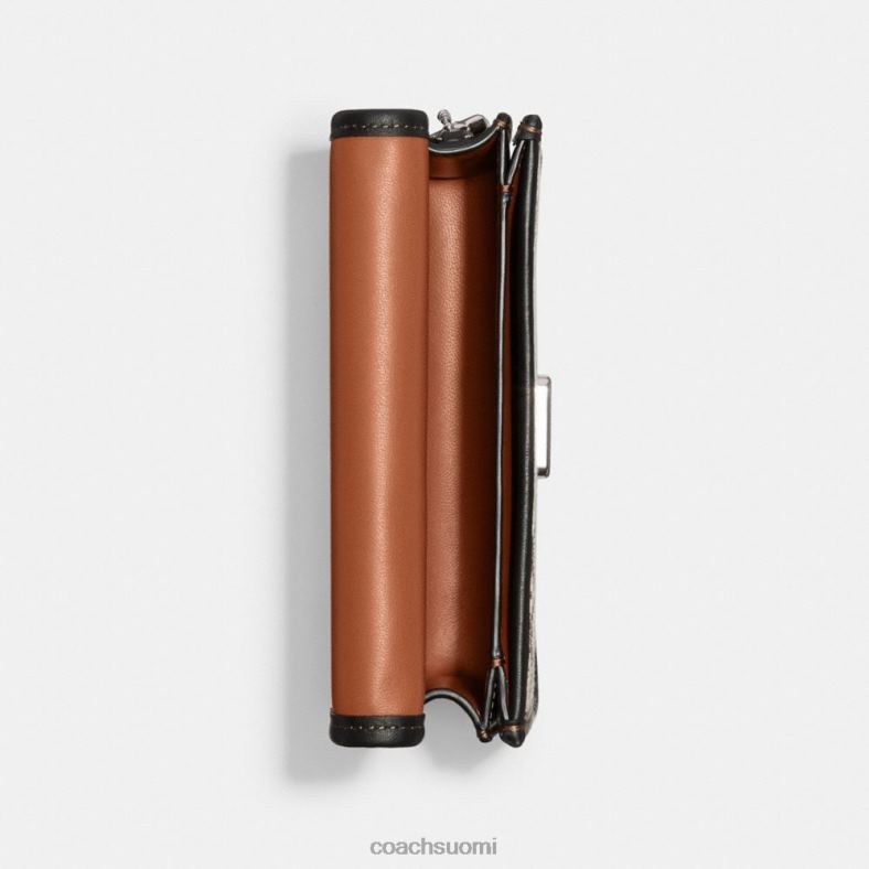 Coach naiset bandiitin vyölaukku tunnusomaista jakardia lh/kaakaomusta VF6B611