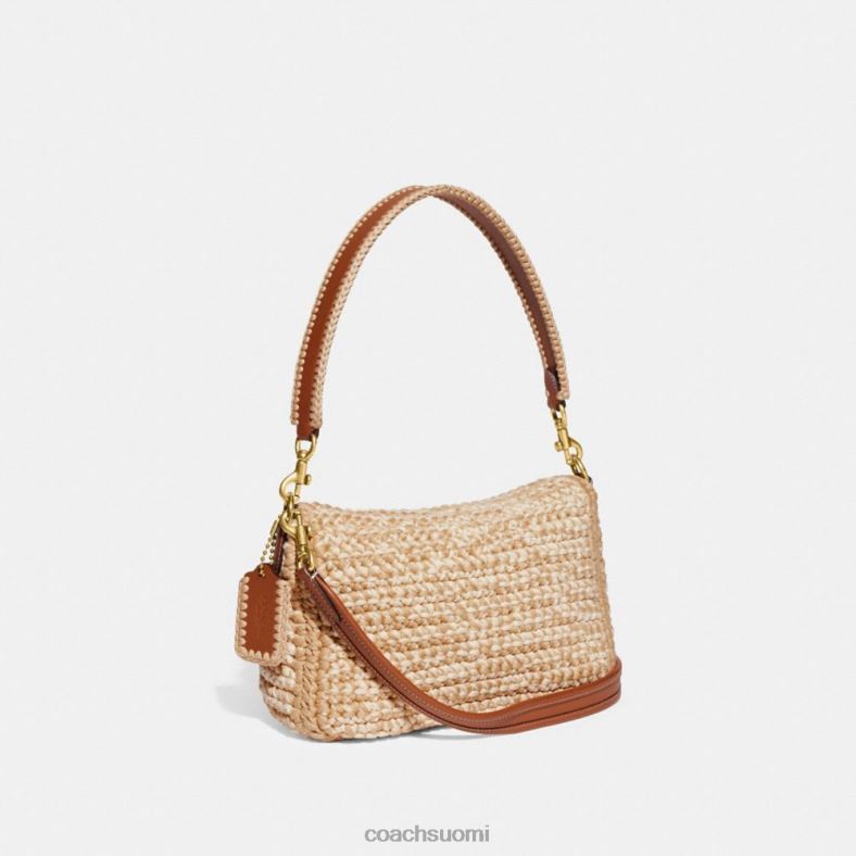 Coach naiset pehmeä tabby-olkalaukku, jossa virkattu b4/ivory multi VF6B6131