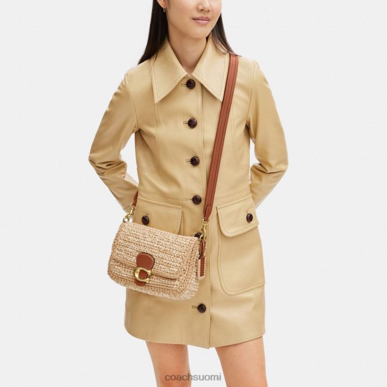 Coach naiset pehmeä tabby-olkalaukku, jossa virkattu b4/ivory multi VF6B6131