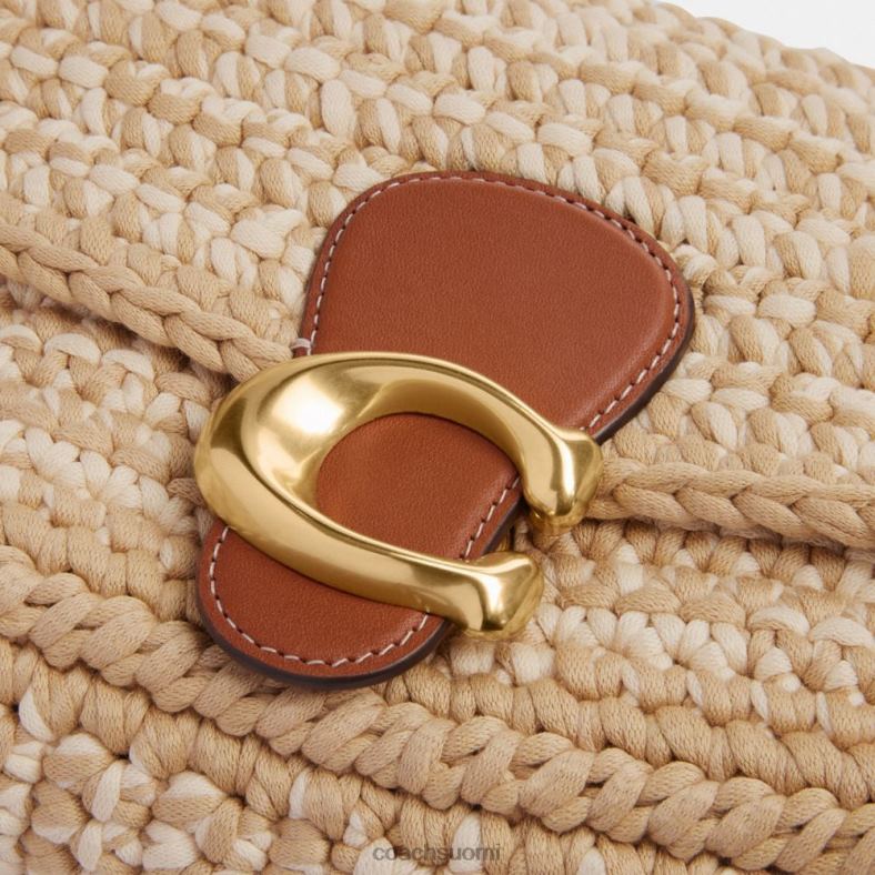 Coach naiset pehmeä tabby-olkalaukku, jossa virkattu b4/ivory multi VF6B6131