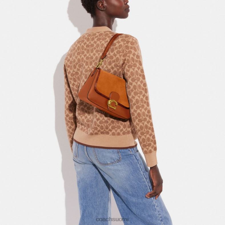 Coach naiset pehmeä tabby-olkalaukku käärmeennahkaisilla yksityiskohdilla b4/kiillotettu keltainen VF6B6120