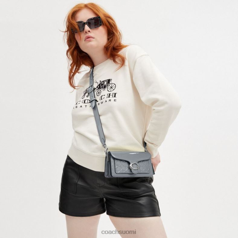 Coach naiset tabby olkalaukku 20 omaa nahkaa lh/harmaa sininen VF6B6105