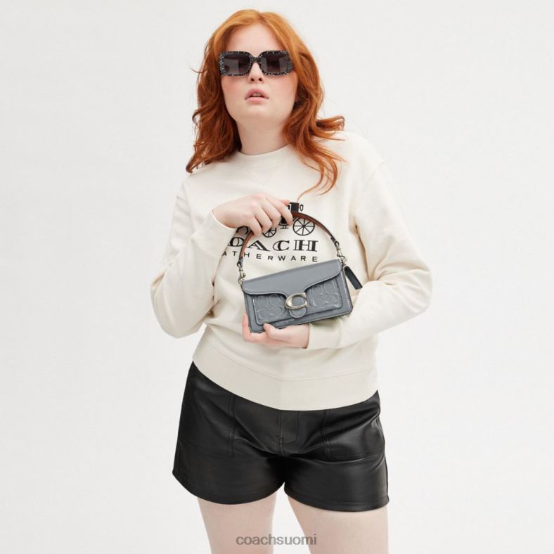 Coach naiset tabby olkalaukku 20 omaa nahkaa lh/harmaa sininen VF6B6105