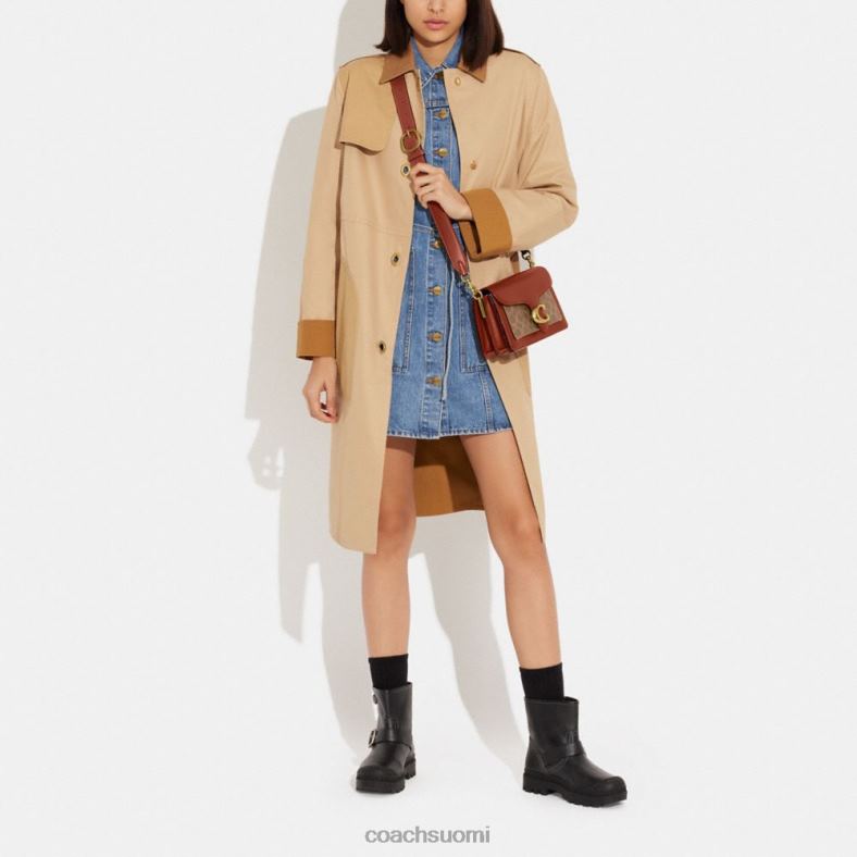 Coach naiset tabby olkalaukku 26 signature canvas b4/ruskea ruoste VF6B6165