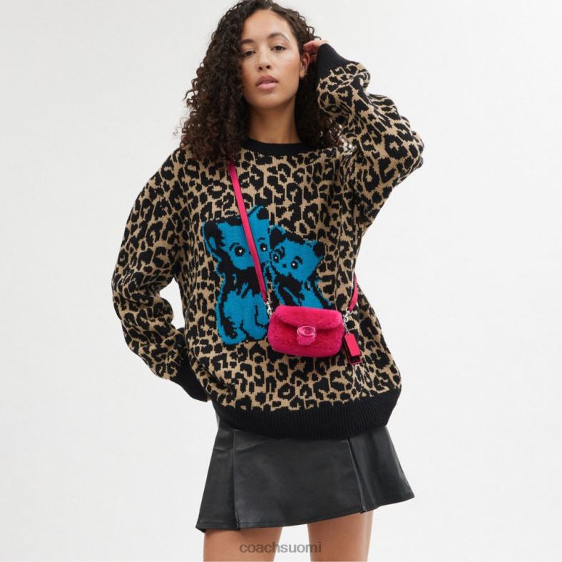 Coach naiset the lil nas x drop tabby 12 shearling lh/kirkas fuksia VF6B698