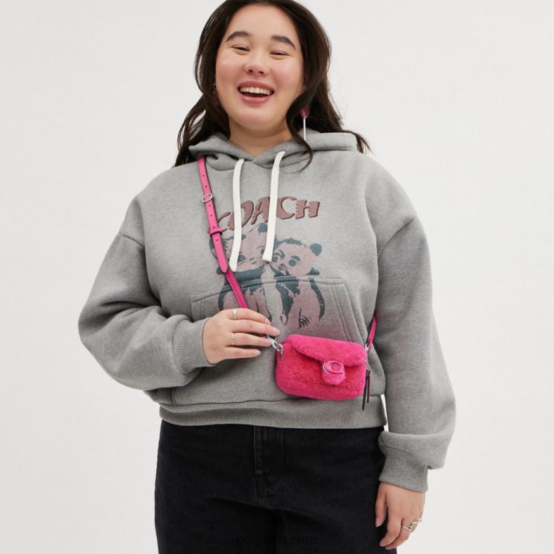 Coach naiset the lil nas x drop tabby 12 shearling lh/kirkas fuksia VF6B698