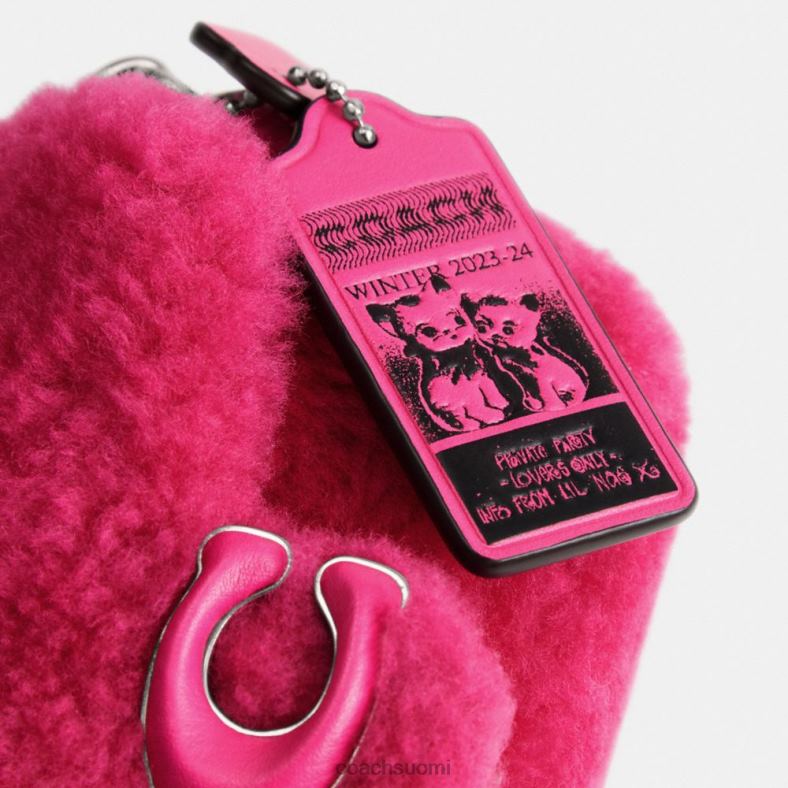 Coach naiset the lil nas x drop tabby 12 shearling lh/kirkas fuksia VF6B698