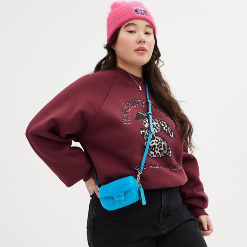 Coach naiset the lil nas x drop tabby 12 shearling lh/montero sininen VF6B699