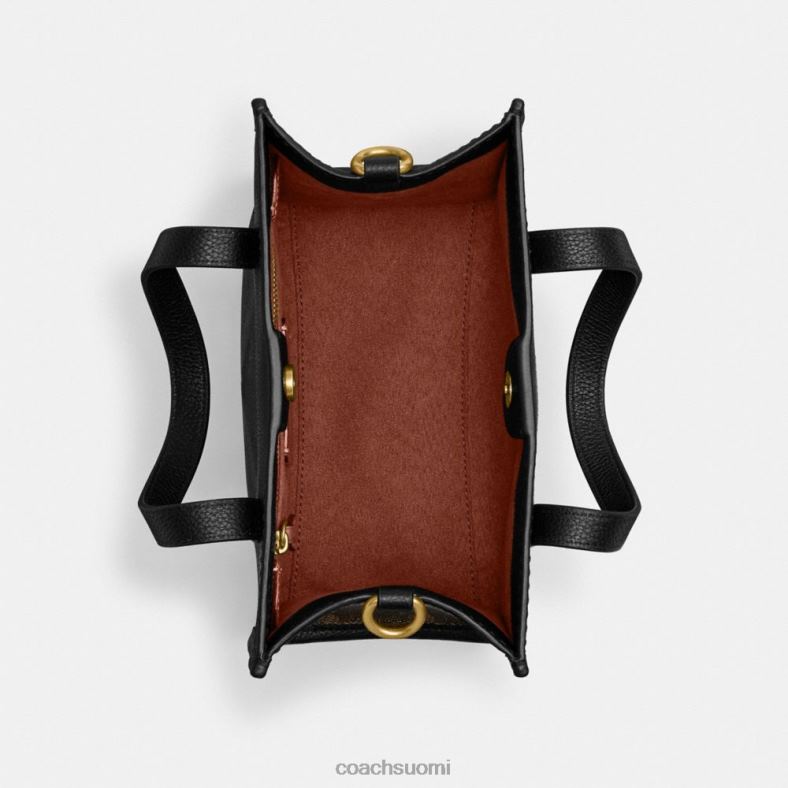 Coach naiset kenttälaukku 22 hevos- ja vaunupainatuksella b4/tryffeli musta VF6B6297