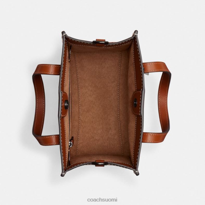 Coach naiset kenttälaukku 22 isolla hevos- ja vaunupainatuksella v5/tryffeleillä kiillotettu meripihka VF6B6296
