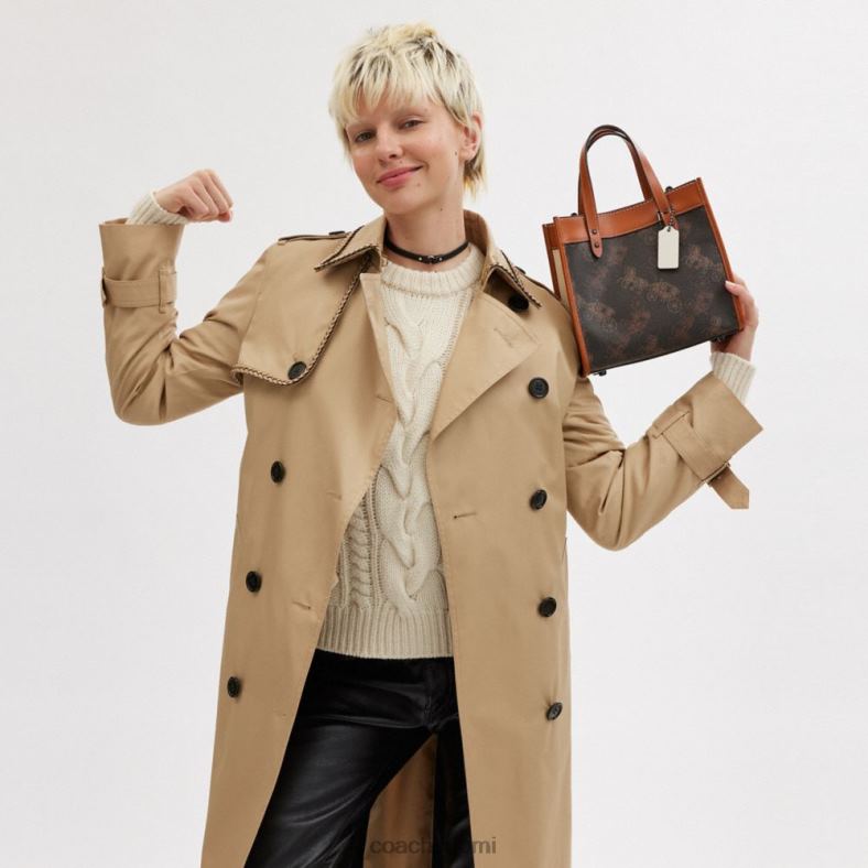 Coach naiset kenttälaukku 22 isolla hevos- ja vaunupainatuksella v5/tryffeleillä kiillotettu meripihka VF6B6296