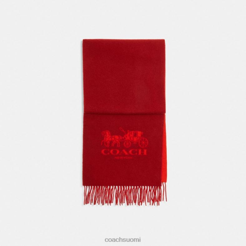 Coach naiset hevosen ja vaunun kaksivärinen kashmir äänenvaimennin urheilu punainen / emali punainen VF6B6582