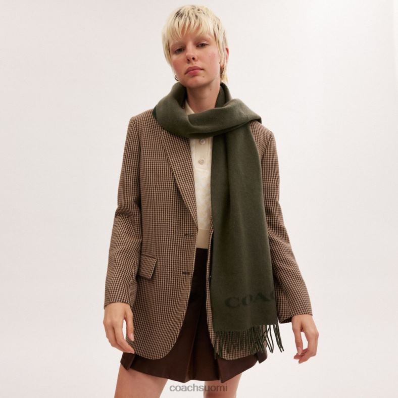 Coach naiset hevosen ja vaunun kashmir äänenvaimennin armeijan vihreä VF6B6577