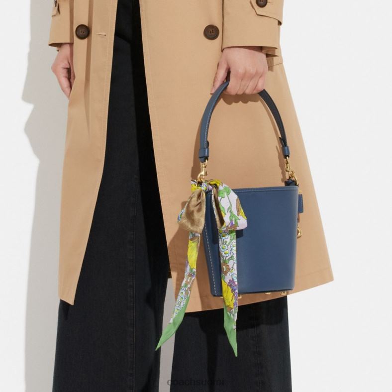 Coach naiset sekoitettu puutarha kukkaprintti silkki laiha huivi moni/lila VF6B6597