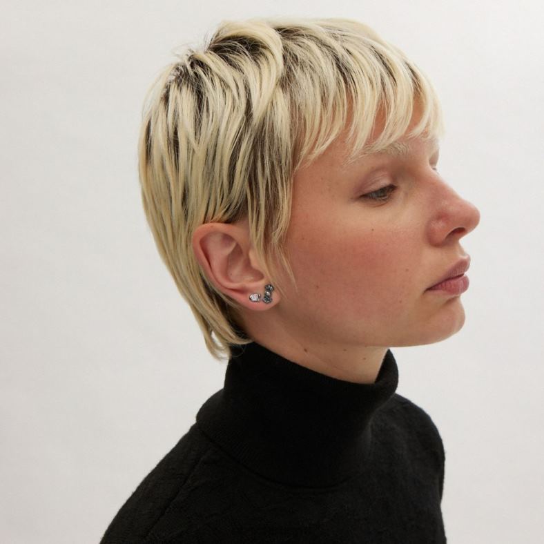 Coach naiset karkki ja rusetti korvakorut setti hematiitti multi VF6B6538