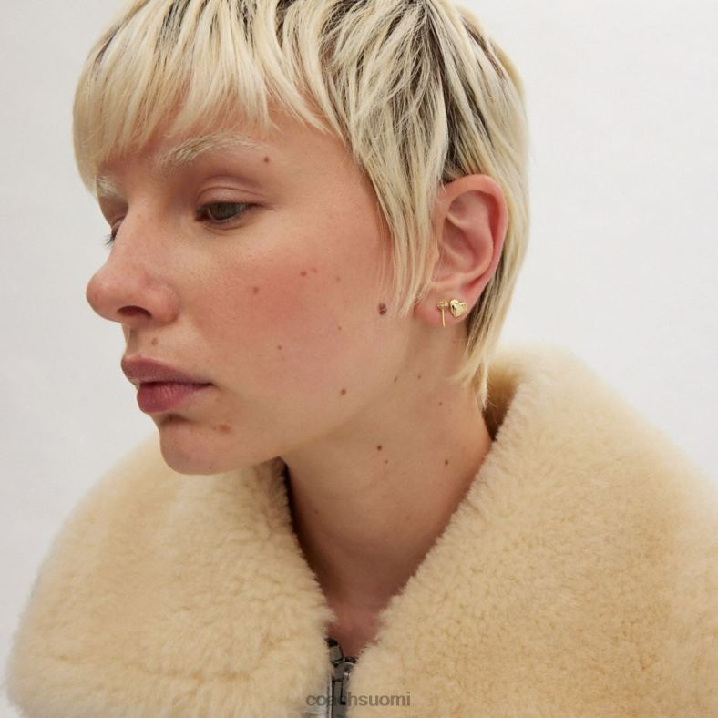 Coach naiset sydän ja tikkari nappikorvakorut setti kulta/monivärinen VF6B6539