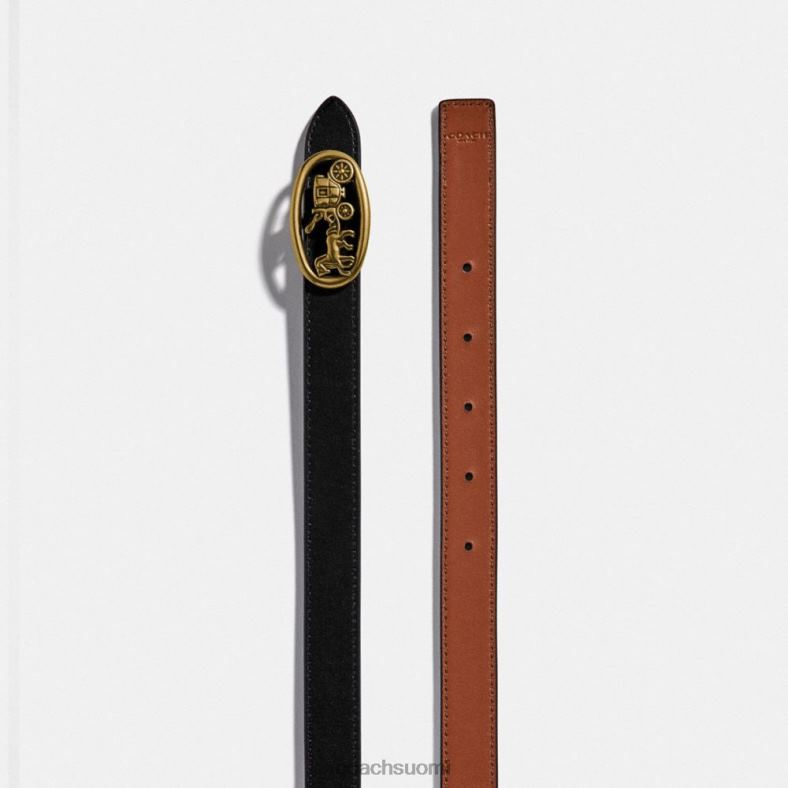 Coach naiset hevosen ja vaunun soljella käännettävä vyö, 20mm b4/musta 1941 satula VF6B6614