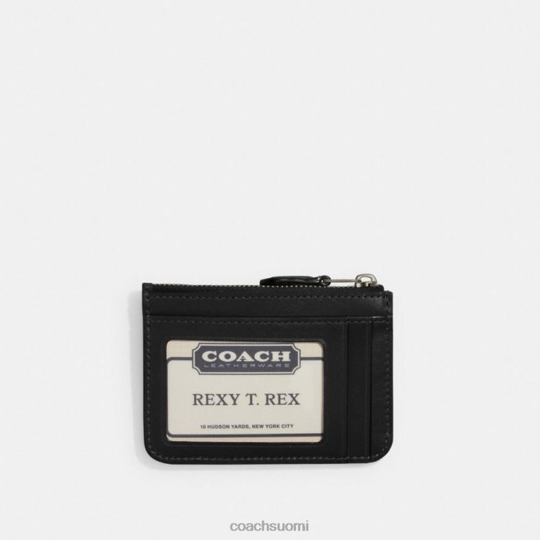 Coach naiset mini skinny id -kotelo allekirjoituskankaalla mw/hiili/musta VF6B6330