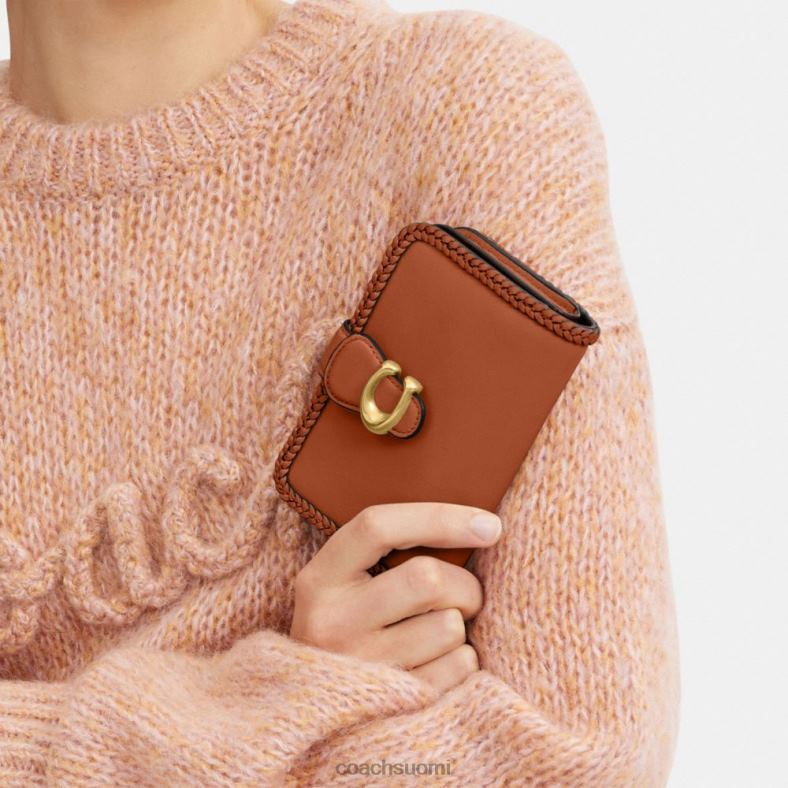 Coach naiset tabby keskikokoinen lompakko punoksella b4/kiillotettu keltainen VF6B6333