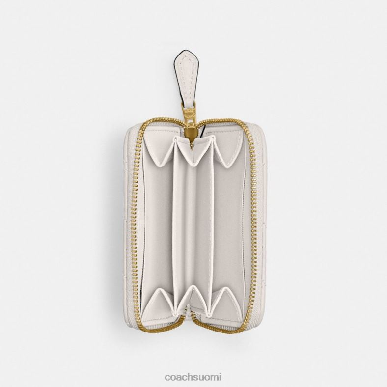 Coach naiset pieni vetoketju korttikotelon ympärillä, jossa tyynytikku b4/liitu VF6B6376