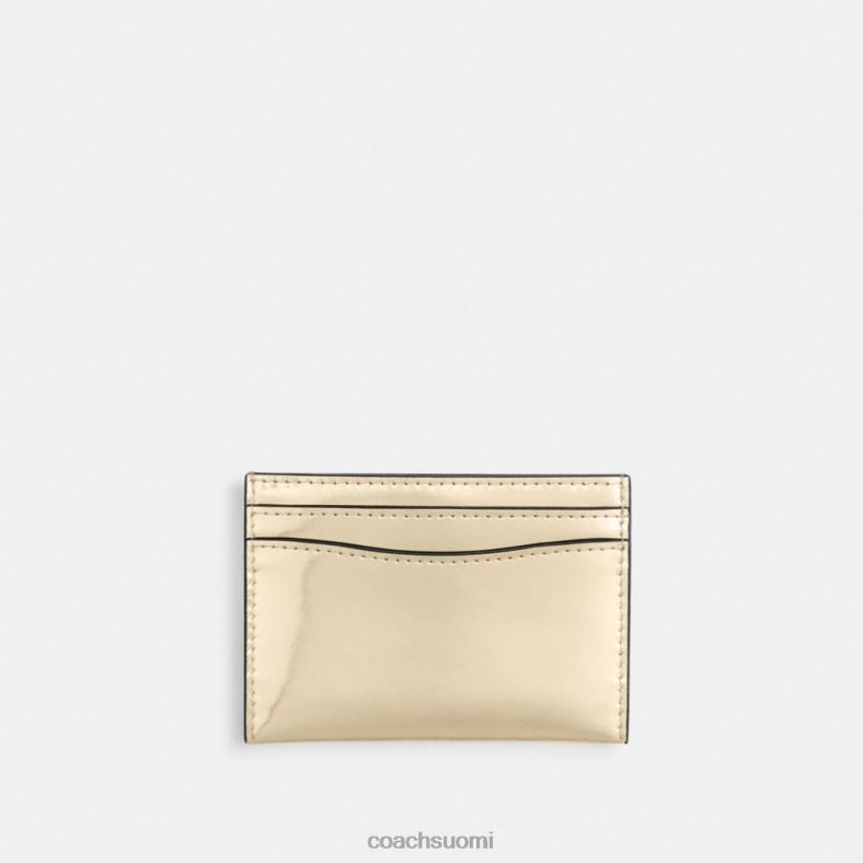 Coach naiset välttämätön korttikotelo hopeaa metallia b4/kulta VF6B6372