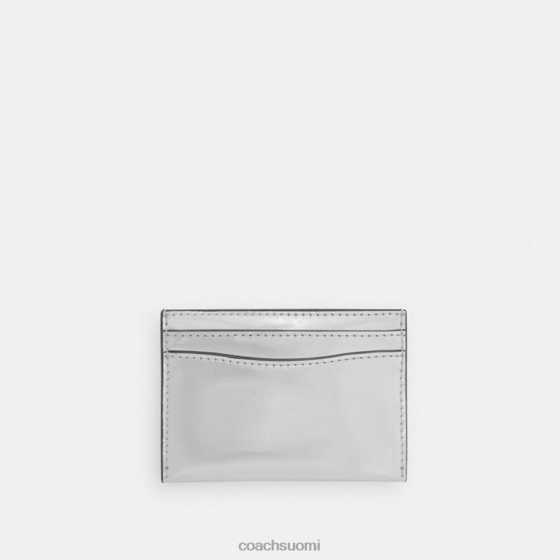 Coach naiset välttämätön korttikotelo hopeaa metallia lh / hopea VF6B6378