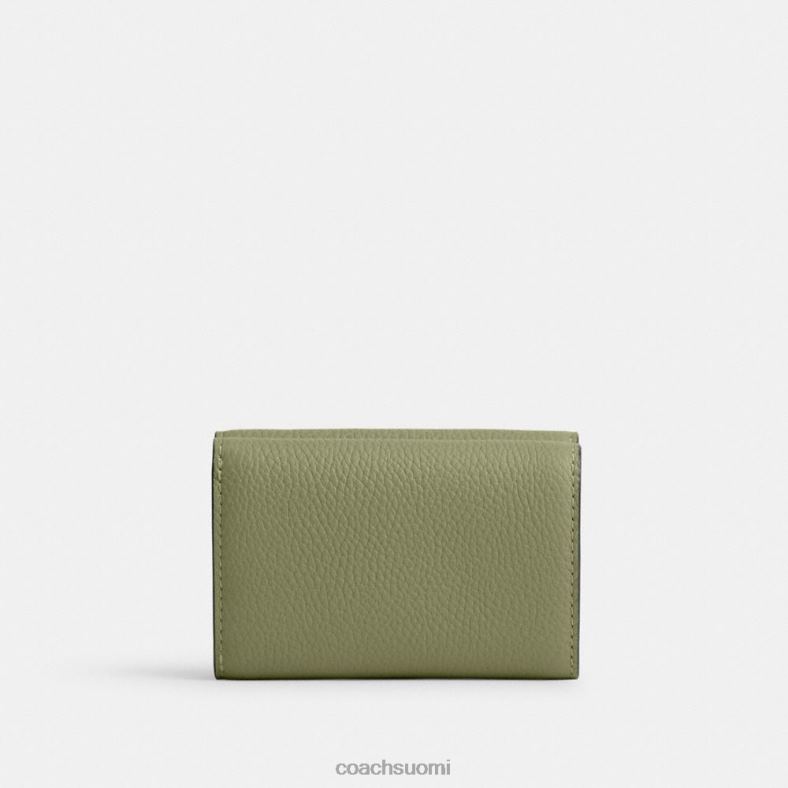 Coach naiset välttämätön mini kolminkertainen lompakko b4 / sammal VF6B6342