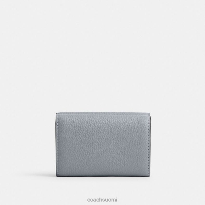 Coach naiset välttämätön mini kolminkertainen lompakko lh/harmaa sininen VF6B6352