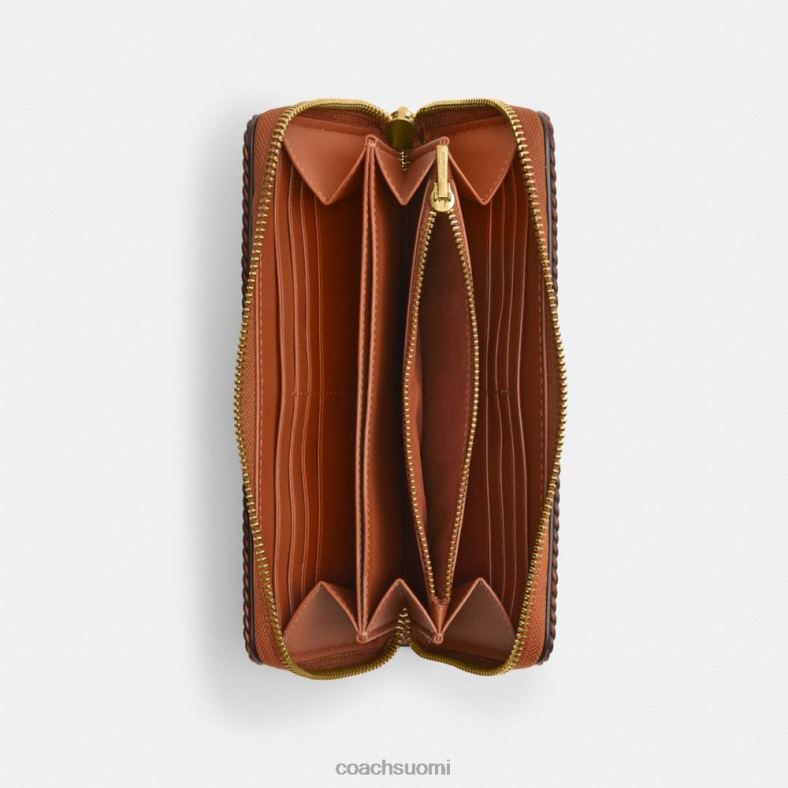 Coach naiset haitari vetoketjullinen lompakko punoksella b4/kiillotettu keltainen VF6B6322