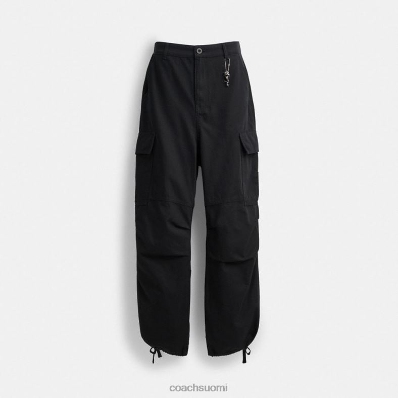 Coach naiset cargo housut musta VF6B6501