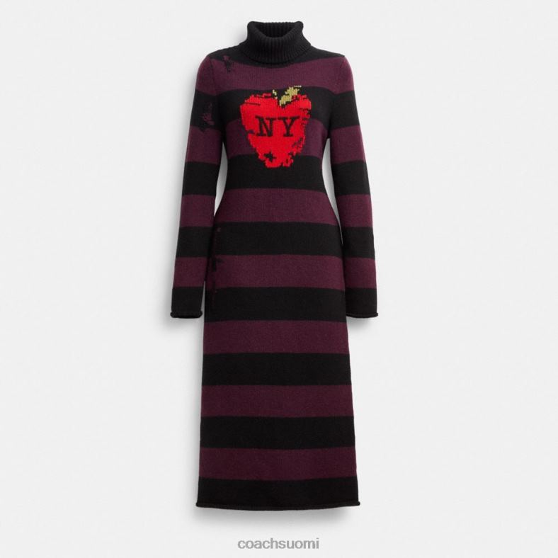 Coach naiset new york apple distressed villapaitamekko musta multi. VF6B6489